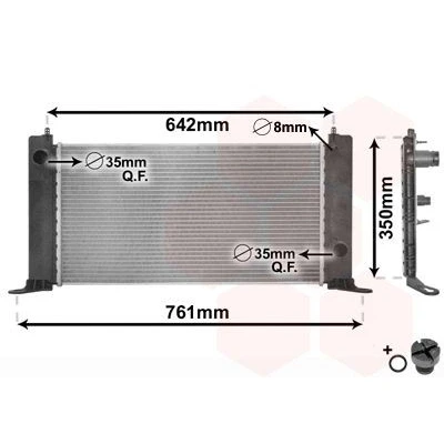 Billede af VAN WEZEL 17002243 Radiator Aluminium 580 300 20 Mekanisk fuget køleripper