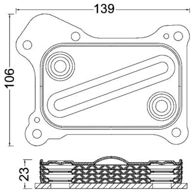 Billede af MAHLE ORIGINAL CLC 190 000S Olieradiator OPEL: Corsa D Hatchback, FIAT: 500 Hatchback