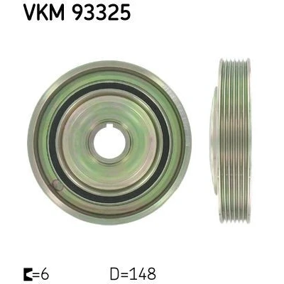 Billede af SKF VKM 93325 Remskive Krumtapaksel 148 6 PEUGEOT: 407 SW, 308 I 307 Stationcar, CITROËN: C4 Hatchback