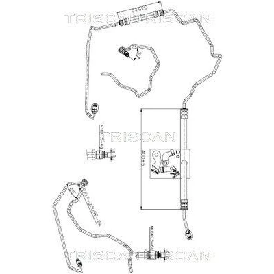 Billede af TRISCAN 8516 25006 Hydraulikslange, styretøj fra hydraulikpumpe til tandstang