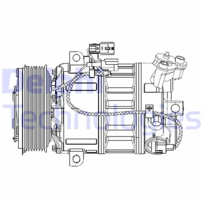 Billede af DELPHI CS20477 Kompressor DCS17 PAG 46 med kompressorolie RENAULT: LAGUNA 3 Grandtour