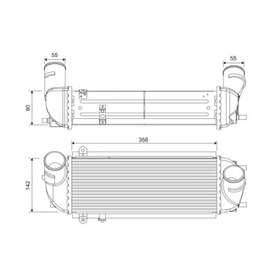 Billede af VALEO 818692 Intercooler Aluminium uden sensor