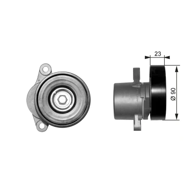 Billede af GATES FleetRunner Micro V Kit T38156 Strammehjul SUZUKI: Grand Vitara 1 SUV, SX4 I Hatchback, 2 SUV