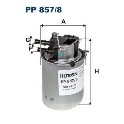Billede af FILTRON PP 857/8 Brændstoffilter Ledningsfilter 10 NISSAN: Qashqai / Qashqai+2 I