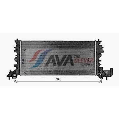 Billede af PRASCO OL2703 Radiator Aluminium 680 299 26 med lynkobling Loddet køleripper