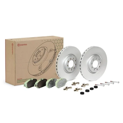 Billede af BREMBO KT 10 022 Bremsesæt, skivebremser indvendigt ventileret med tilbehør bremsecaliperskruer Forberedt til slidindikator