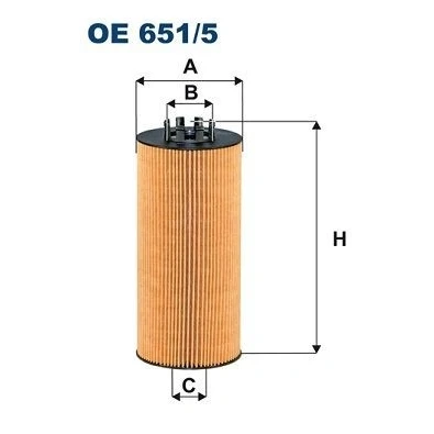 Billede af FILTRON OE 651/5 Oliefilter Filterindsats MERCEDES BENZ: UNIMOG