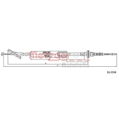 Billede af METZGER 18.3504 Koblingskabel COFLE CHEVROLET: Spark