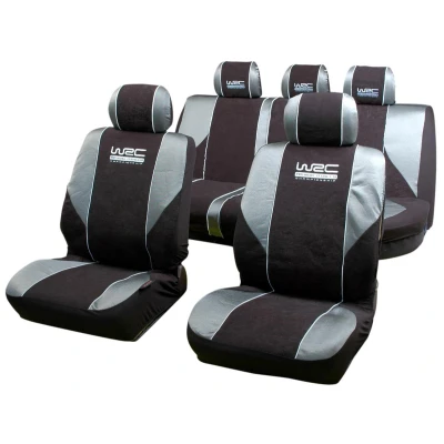 Billede af WRC 007339 Sædeovertræk sort/grå Mønstret Polyester foran og bagved