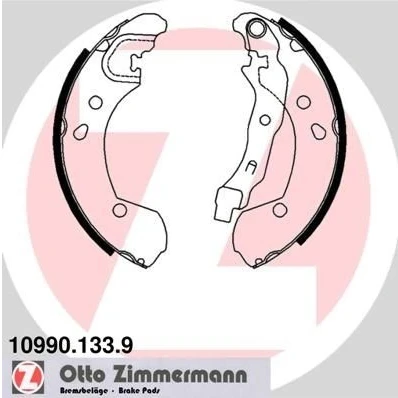 Billede af ZIMMERMANN 10990.133.9 Bremsebakker 203 38 med arm, Billede svarer til leveringsomfang NISSAN: MICRA 3, Note I