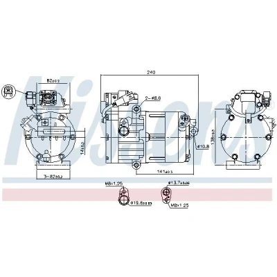 Billede af NISSENS 891023 Kompressor HES27 POE olie R 134a