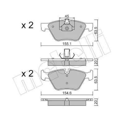 Billede af Bremseklodser METELLI 22 0557 3