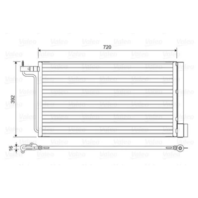 Billede af VALEO 814177 Kondensator med tørrer Aluminium 392 FORD: C Max 2, FOCUS 3 Turnier,