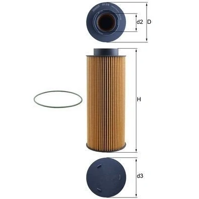 Billede af MAHLE ORIGINAL OX 376D Oliefilter Filterindsats SCANIA: P,G,R,T series