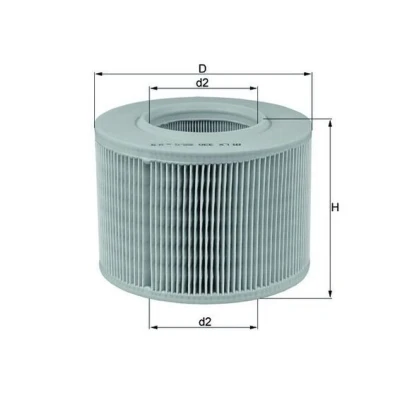 Billede af MAHLE ORIGINAL LX 330 Luftfilter 128,0 173,0 Filterindsats RENAULT: MEGANE 2, 2 Stufenheck, 1
