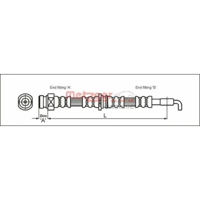 Billede af METZGER 4113669 Bremseslange 415 VOLVO: V40 Stationcar