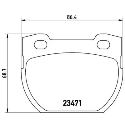 Billede af BREMBO P 44 006 Bremseklodser Ekskl. slidadvarselskontakt uden tilbehør LAND ROVER: Defender SUV, SUV Cabriolet