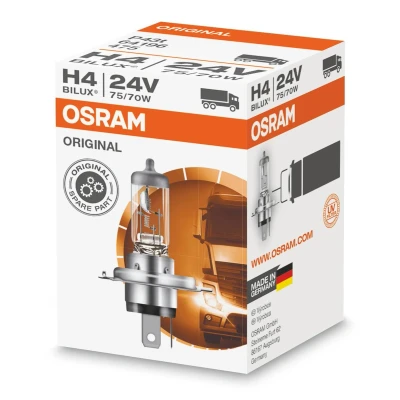 Billede af OSRAM 64196 Pære, fjernlys H4 24V 75/70w 3200K Halogen MAN: L 2000