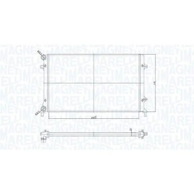 Billede af MAGNETI MARELLI 350213853000 Radiator 650 414 23 Mekanisk fuget køleripper VOLKSWAGEN: GOLF 5, Touran I, 6, SKODA: Octavia 2 Combi