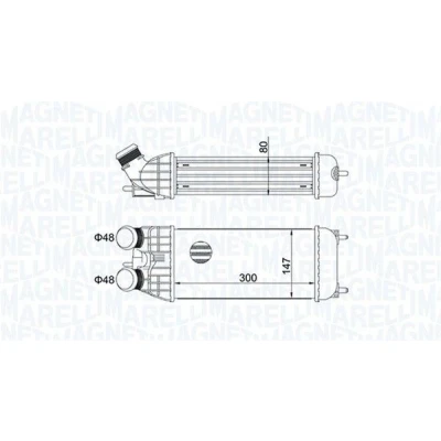 Billede af MAGNETI MARELLI 351319204470 Intercooler PEUGEOT: 308 I Hatchback, 208 CITROËN: DS3 Hatchback