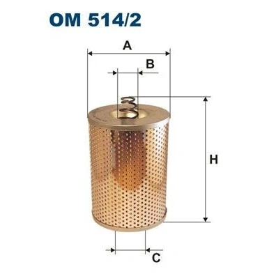 Billede af FILTRON OM 514/2 Oliefilter Filterindsats MERCEDES BENZ: LK/LN2