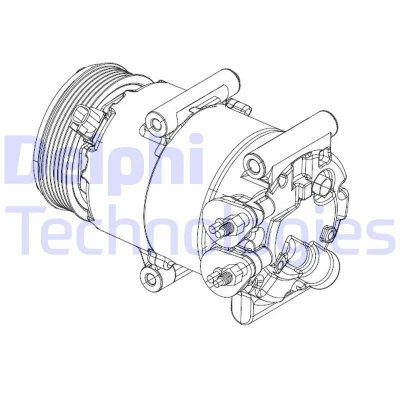 Billede af DELPHI CS20324 Kompressor VS16 PAG 46 med kompressorolie FORD: FIESTA 6