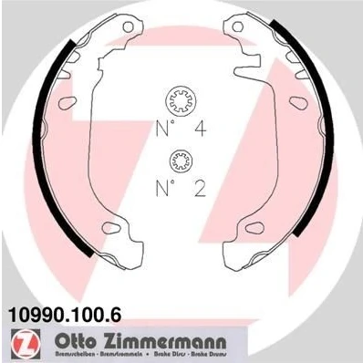 Billede af ZIMMERMANN 10990.100.6 Bremsebakker 180 42 Billede svarer til leveringsomfang