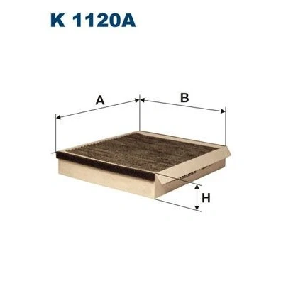 Billede af FILTRON K 1120A Kabinefilter Aktivkulfilter 235 205 40 MERCEDES BENZ: ML klasse