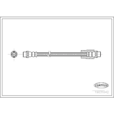 Billede af CORTECO 19031642 Bremseslange foraksel 305 AUDI: A4 B6/B7 Cabriolet, B6 Avant