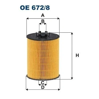 Billede af FILTRON OE 672/8 Oliefilter Filterindsats BMW: 5 Sedan, Touring, X5, MORGAN: Plus Eight