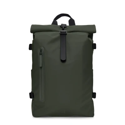 Billede af Rains Rolltop Large Unisex Rygsække, Størrelse: One Size, Green