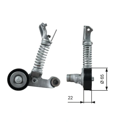 Billede af GATES T39373 Strammehjul FleetRunner Micro V Stretch Fit MERCEDES BENZ: A klasse, B klasse