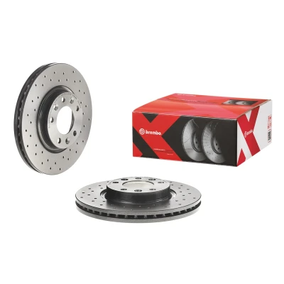 Billede af BREMBO XTRA LINE 09.8303.1X Bremseskiver 283 26 5 perforeret/indv. ventileret coatet med skruer PEUGEOT: 508 I SW, 407 Sedan
