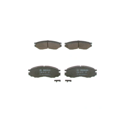 Billede af BOSCH 0 986 424 572 Bremseklodser Low Metallic med akustisk advarsel for slid anti knirke plade MITSUBISHI: PAJERO 2