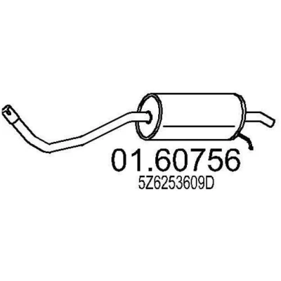 Billede af MTS 01.60756 Lydpotte 1140 VOLKSWAGEN: Fox Hatchback