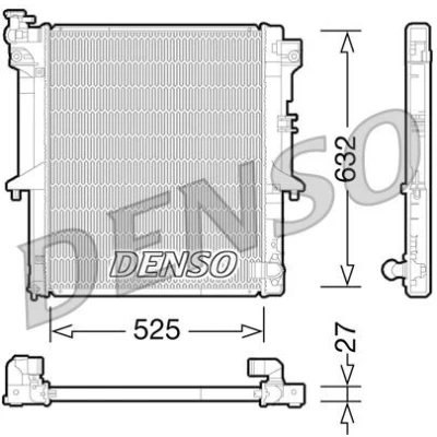 Billede af DENSO DCN51005 Kondensator med tørrer 678x395x16 R 134a 678