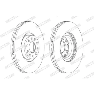 Billede af FERODO PREMIER Coat+ disc DDF1983C 1 Bremseskiver 320,9 29,8 5 ventileret coatet uden skruer AUDI: A6 C5 Avant, Sedan