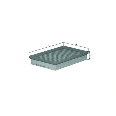 Billede af MAHLE ORIGINAL LX 1661 Luftfilter 42,3 162 257,1, 256,0 Filterindsats CHRYSLER: PT Cruiser Stationcar, CITROËN: XM II Hatchback