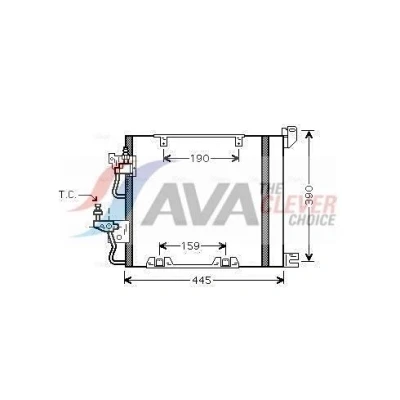 Billede af PRASCO OL5368D Kondensator med tørrer 11,5 Aluminium 360 OPEL: Zafira B, Astra G Caravan, H GTC