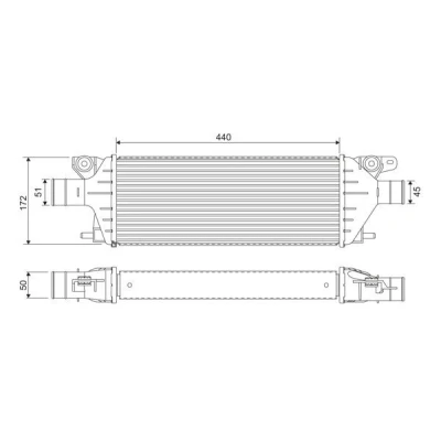 Billede af VALEO 818379 Intercooler Aluminium uden sensor