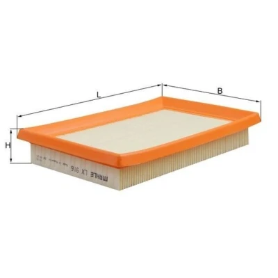 Billede af MAHLE ORIGINAL LX 916 Luftfilter 38,0 152 244,0 Filterindsats FIAT: Uno Hatchback, Panda I Hatchback