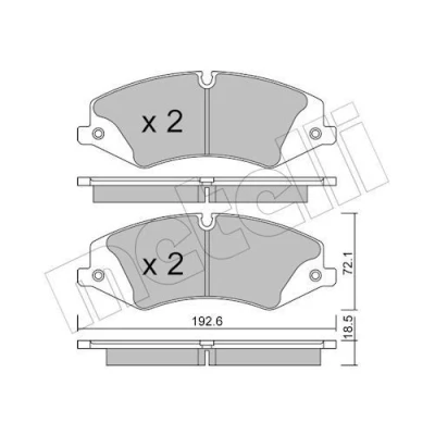 Billede af Bremseklodser METELLI 22 0836 0