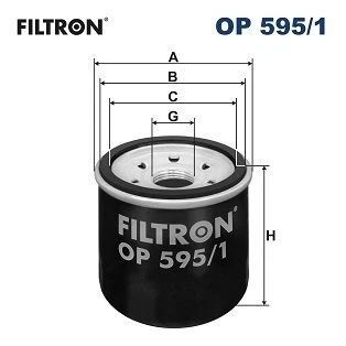 Billede af FILTRON OP 595/1 Oliefilter M 20 X 1.5 Påskruet filter MAZDA: 6 Stationcar, CX 5 I, 3 Hatchback