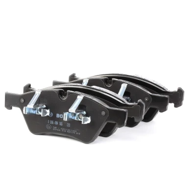 Billede af BOSCH 0 986 494 165 Bremseklodser Low Metallic med monteringsvejledning, anti knirke plade, stempelklips MERCEDES BENZ: R klasse, ML klasse