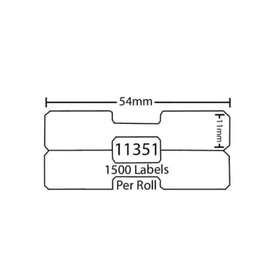 Billede af Dymo 11351 Smykke etiketter 1500 stk 11 x 54mm Kompatibel