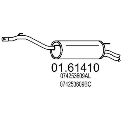 Billede af MTS 01.61410 Lydpotte 1630 VOLKSWAGEN: TRANSPORTER 4, 4 Bus