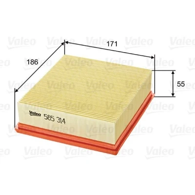 Billede af VALEO 585314 Luftfilter 55 171 186 Filterindsats SUZUKI: SX4 I Hatchback