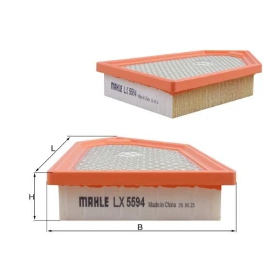 Billede af MAHLE ORIGINAL LX 5594 Luftfilter 46,5mm 164mm 255mm Filterindsats FORD: FIESTA 7, Puma SUV