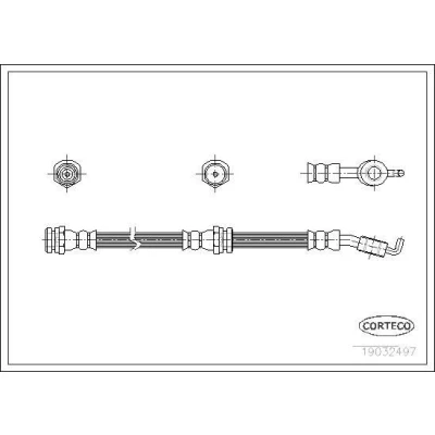 Billede af CORTECO 19032497 Bremseslange bagaksel 495
