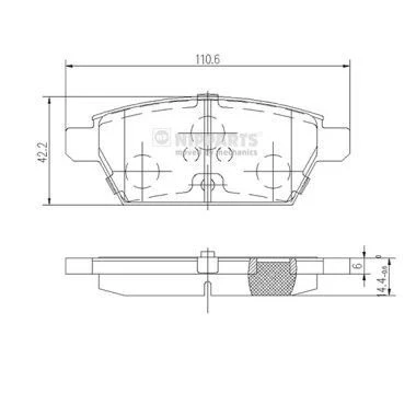 Billede af Bremseklodser NIPPARTS J3613019